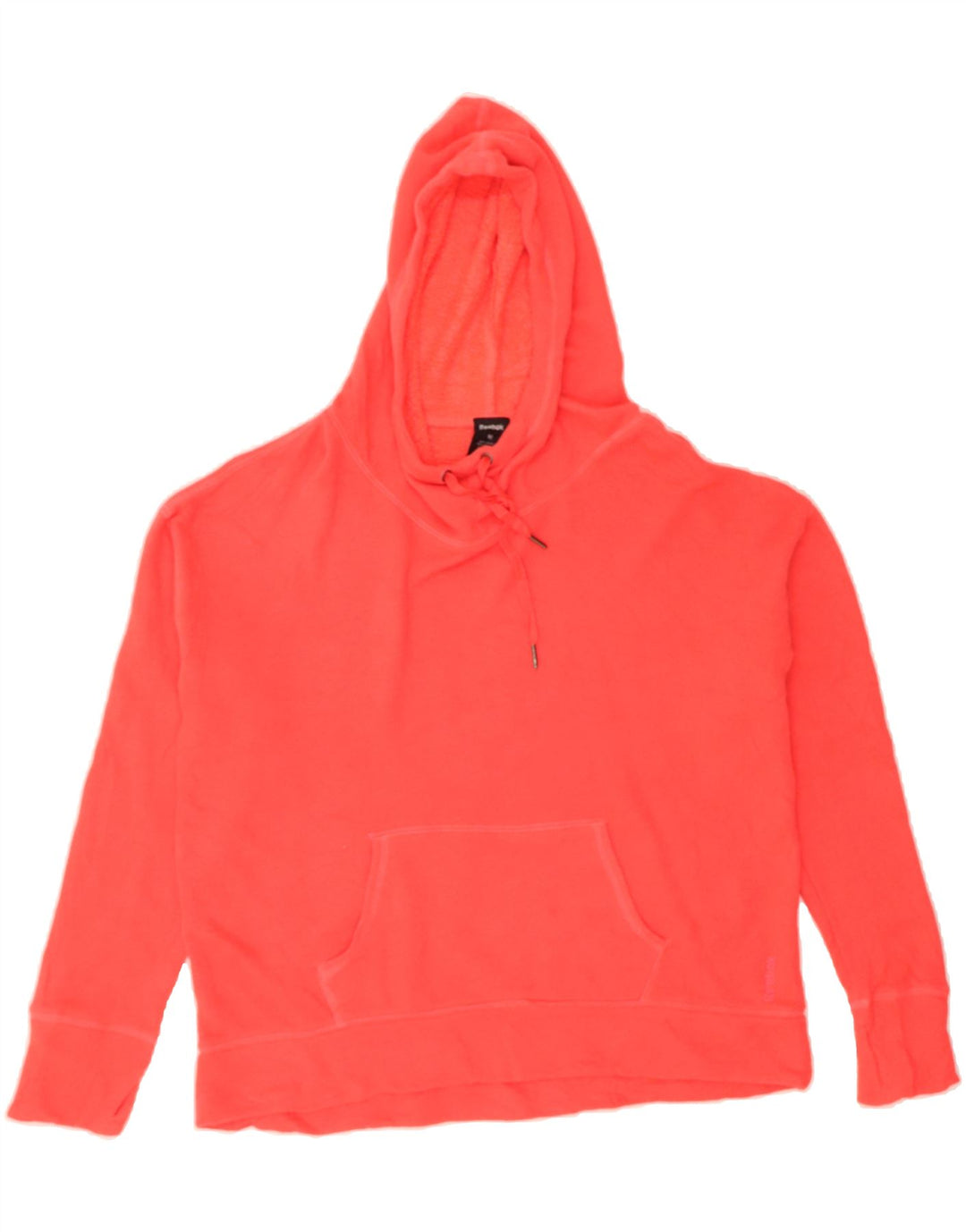 REEBOK Womens Oversized Hoodie Jumper UK 14 Medium Red Cotton Vintage Reebok and Second-Hand Reebok from Messina Hembry 