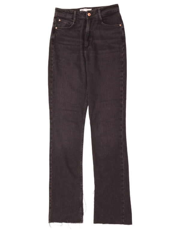 Damskie jeansy Bootcut z wysokim stanem Zara EU 38 Small W28 L34 Czarna bawełna