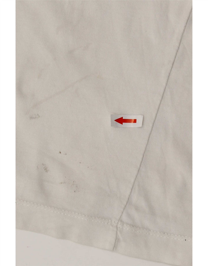Męski T-shirt z grafiką Nike, mały, biały, bawełniany