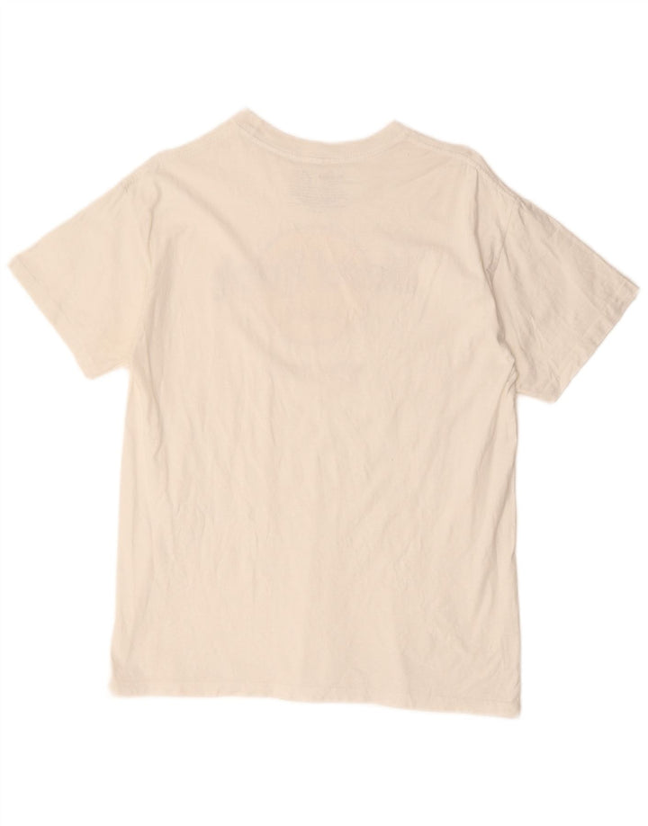 Damska koszulka z grafiką HARD ROCK CAFE Top UK 14 Średnia biała bawełna