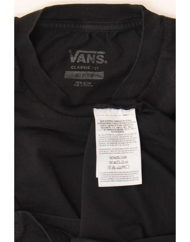 Męski T-shirt Vans o klasycznym kroju, średni czarny, bawełniany