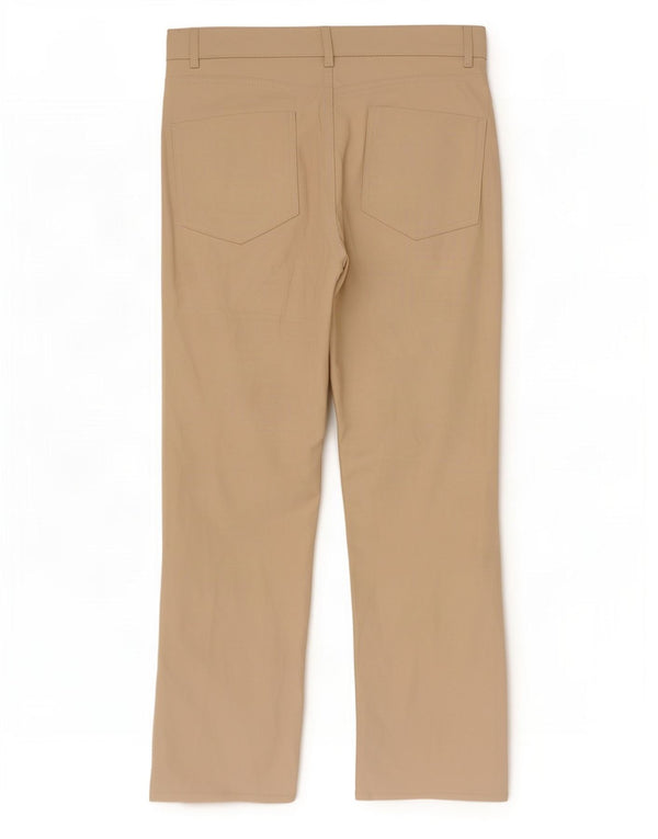 Spodnie damskie Zara Crop Straight ze sztucznej skóry EU 36 XS W26 L25 Beżowe