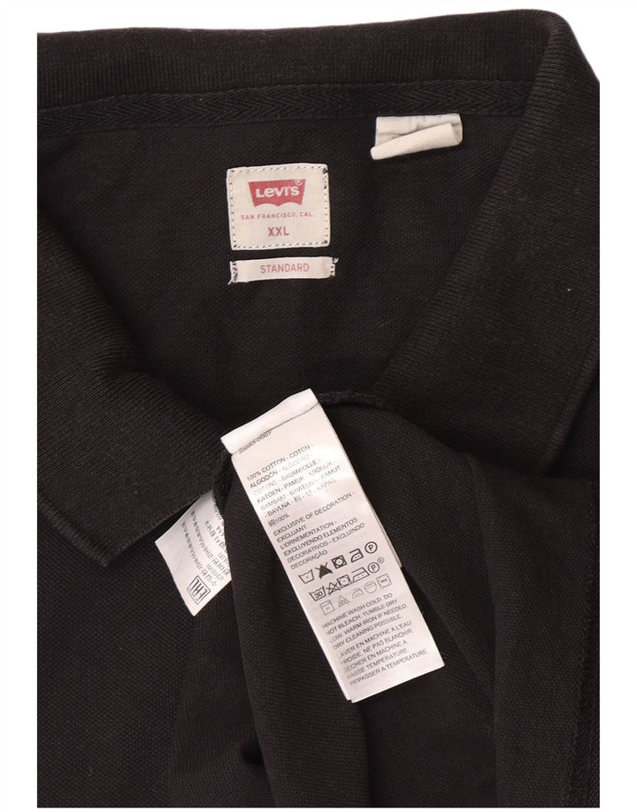 Męska standardowa koszulka polo Levi's 2XL, czarna bawełna