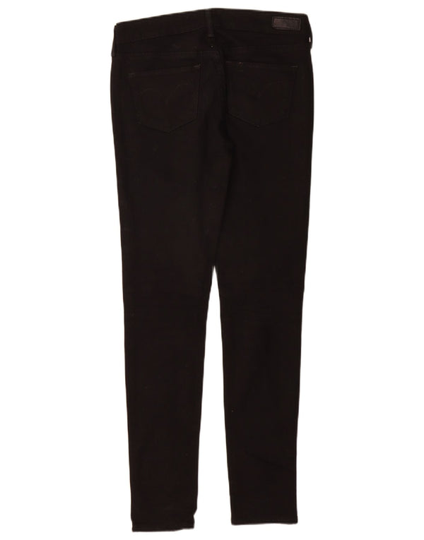 Damskie jeansy LEVI'S z lekkim zakrzywieniem i nowoczesnym stanem W25 L30, czarna bawełna