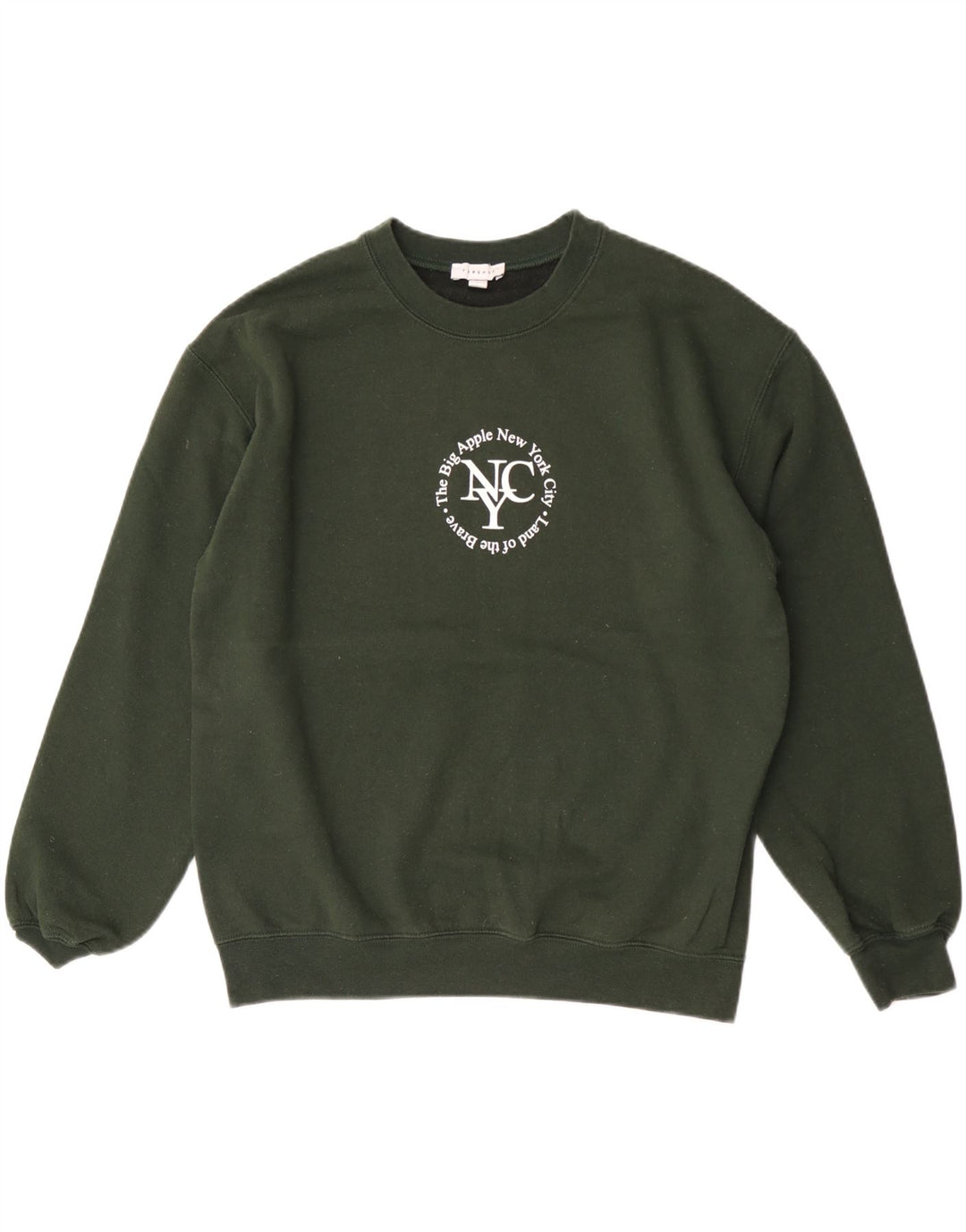 Damski sweter graficzny Topshop UK 14, średni zielony