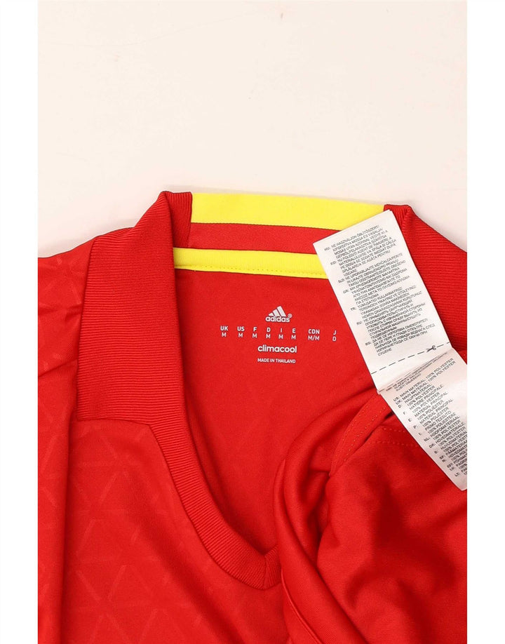 Adidas Męski T-shirt Climacool Top Średni Czerwony Poliester