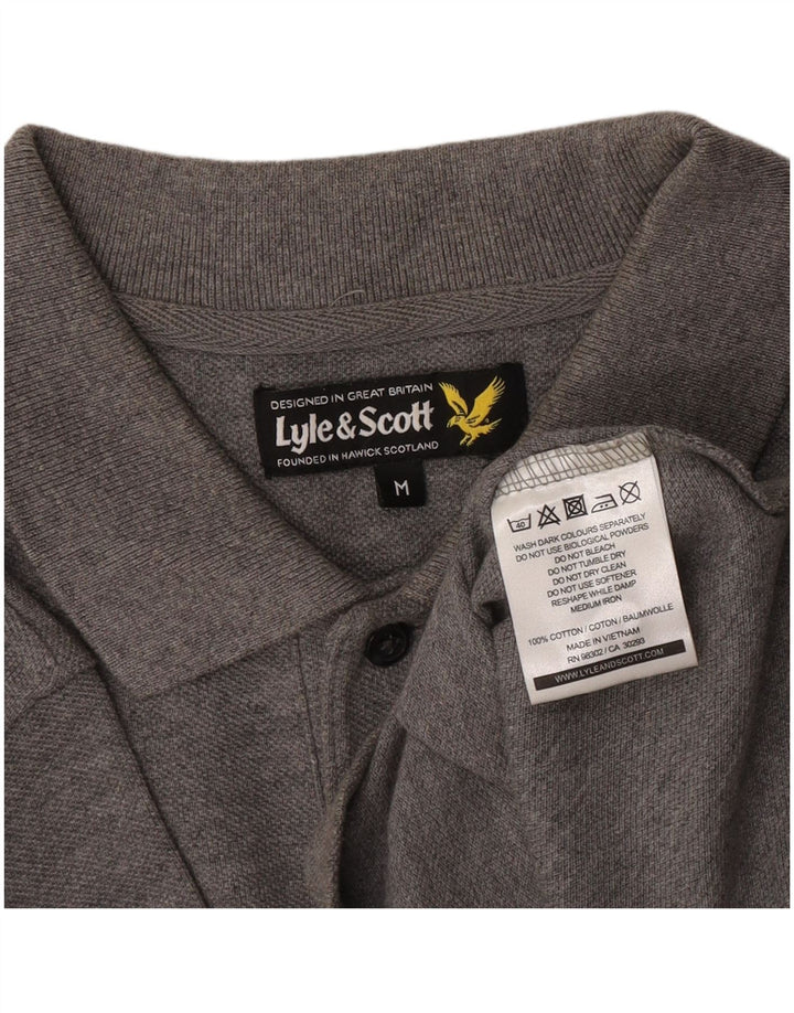 Męska koszulka polo Lyle & Scott, średnioszara, bawełniana