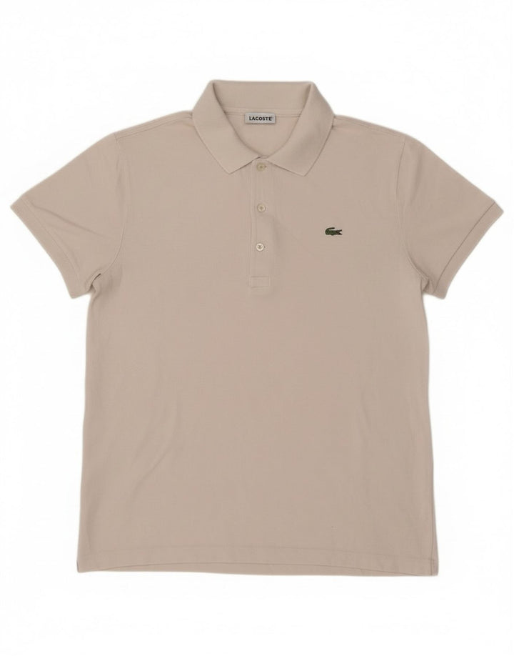 Męska koszulka polo Lacoste, rozmiar 4, średnia, biała, bawełniana