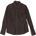 EDDIE BAUER Womens Wrinkle Resistant Shirt UK 14 Medium Grey Cotton Vintage Eddie Bauer and Second-Hand Eddie Bauer from Messina Hembry 