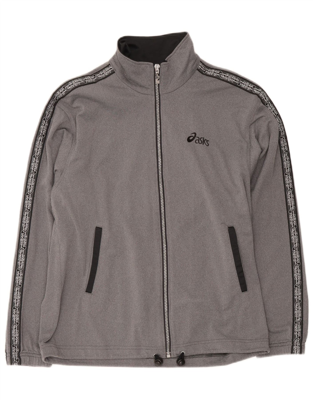 Męska kurtka dresowa Asics z grafiką, mała, szara