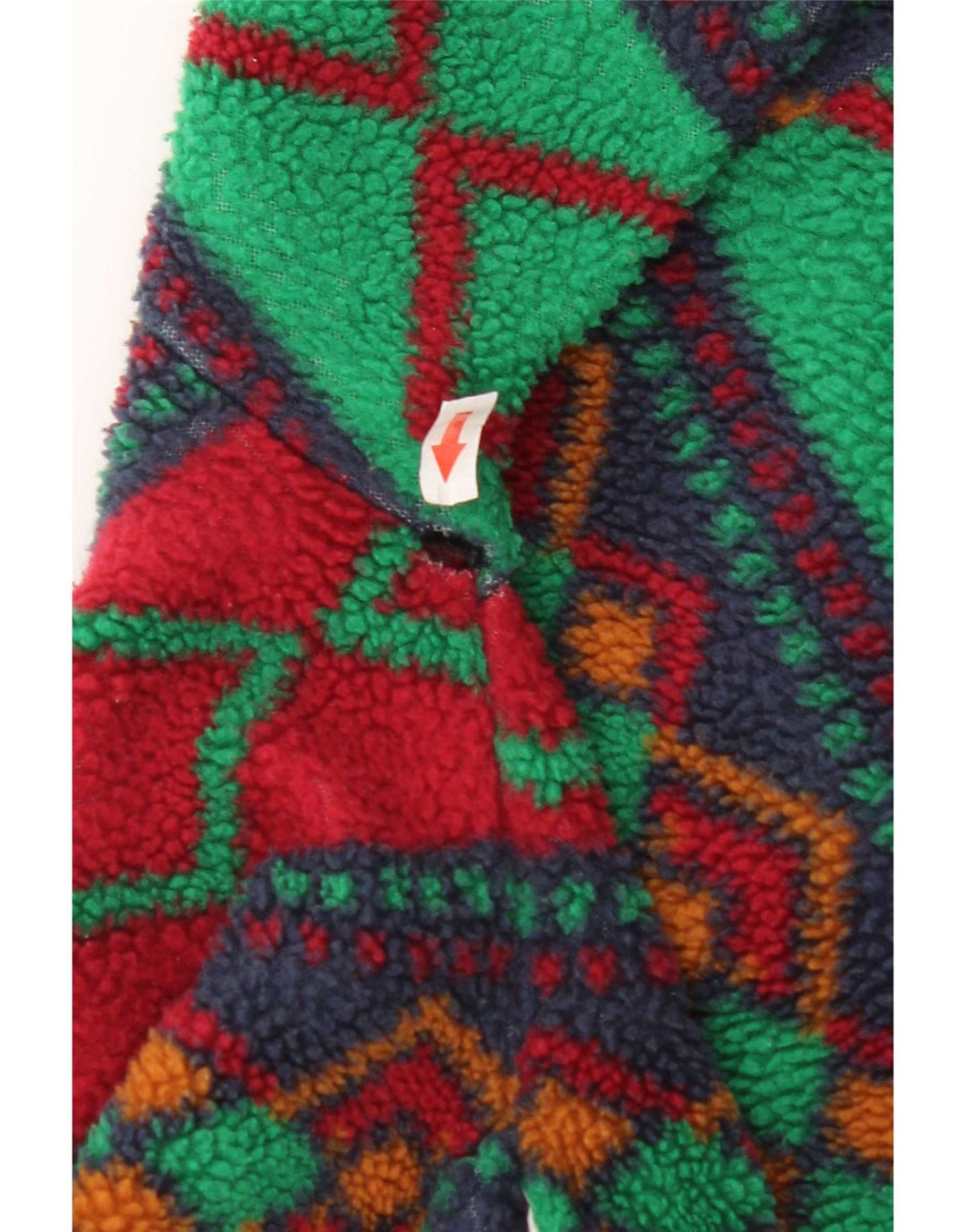 Męska kurtka polarowa Vintage UK 42 XL, wielokolorowa, geometryczna