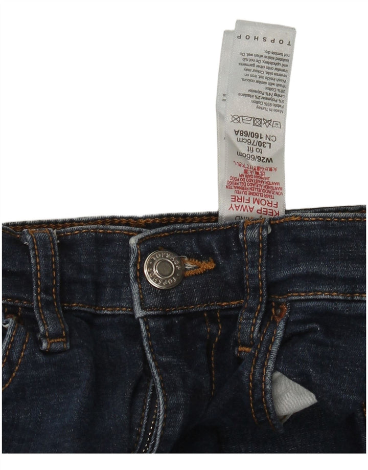 Damskie jeansy rozkloszowane Topshop W26 L29 Niebieskie bawełniane
