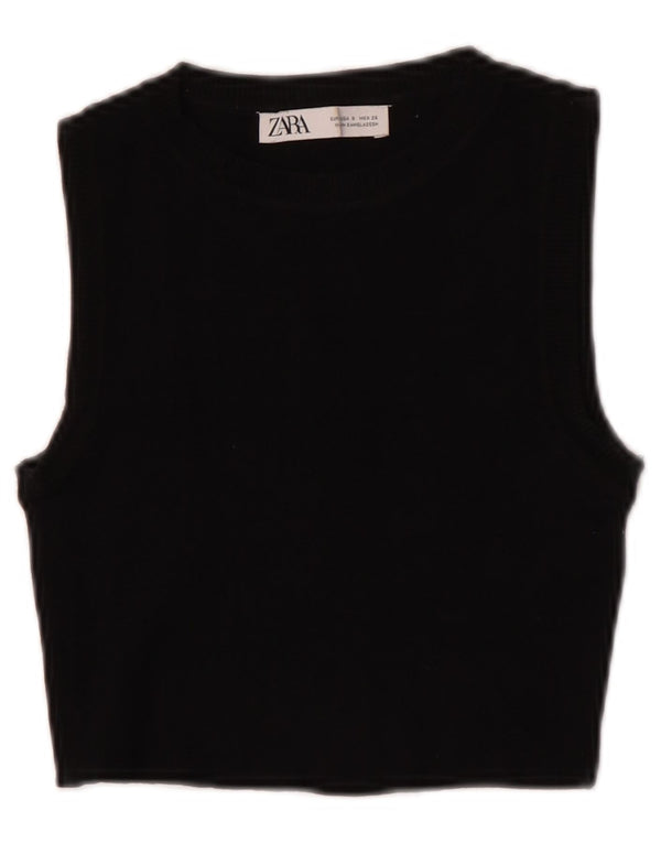 Damski krótki top Zara UK 8 Small Black