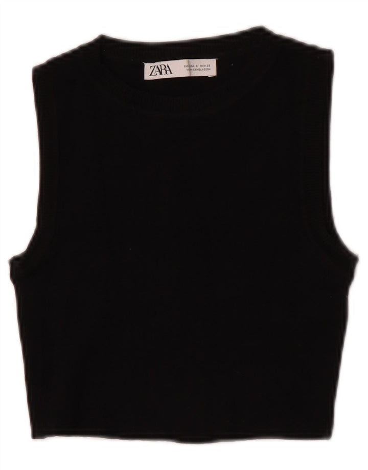 Damski krótki top Zara UK 8 Small Black