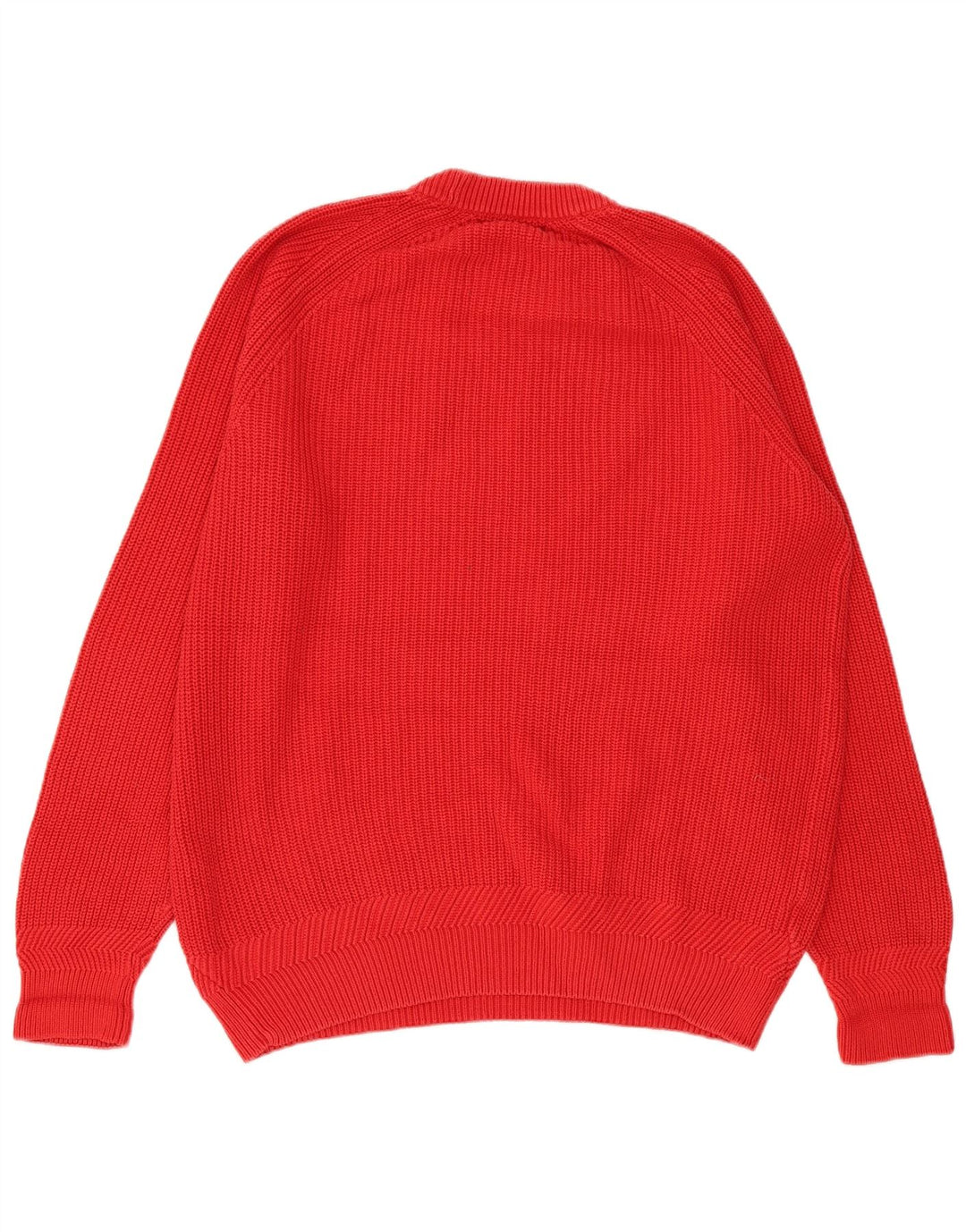 Męski sweter z okrągłym dekoltem Fred Perry XL, czerwony, bawełniany