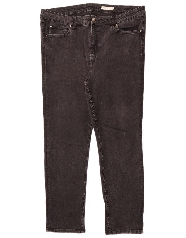 Marks & Spencer Damskie The Sienna Straight Jeans UK 20 2XL W38 L30 Czarne