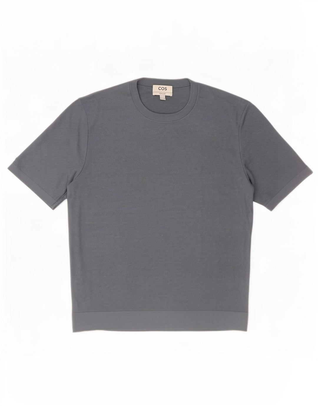 Cos Męski t-shirt o regularnym kroju, średni niebieski jedwab