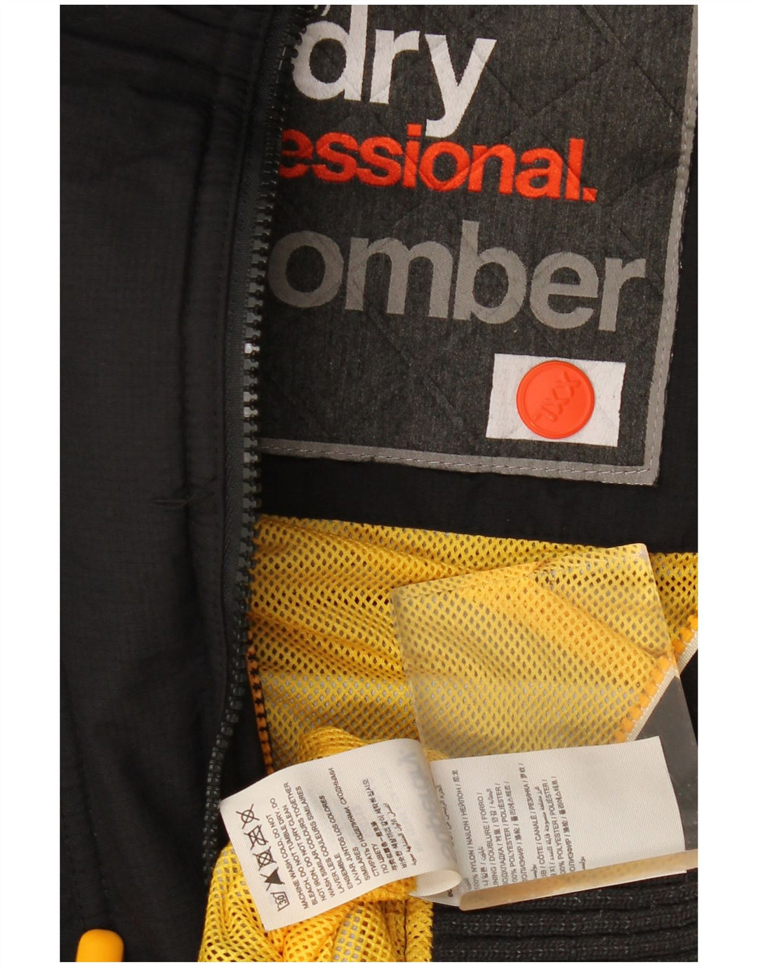 Damska kurtka bomber z kapturem Superdry Windbomber UK 20 2XL Czarny poliester