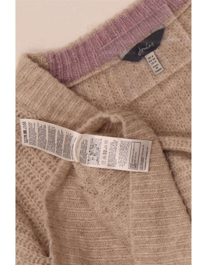 Damski sweter oversize Joules UK 8, mały, beżowy poliester