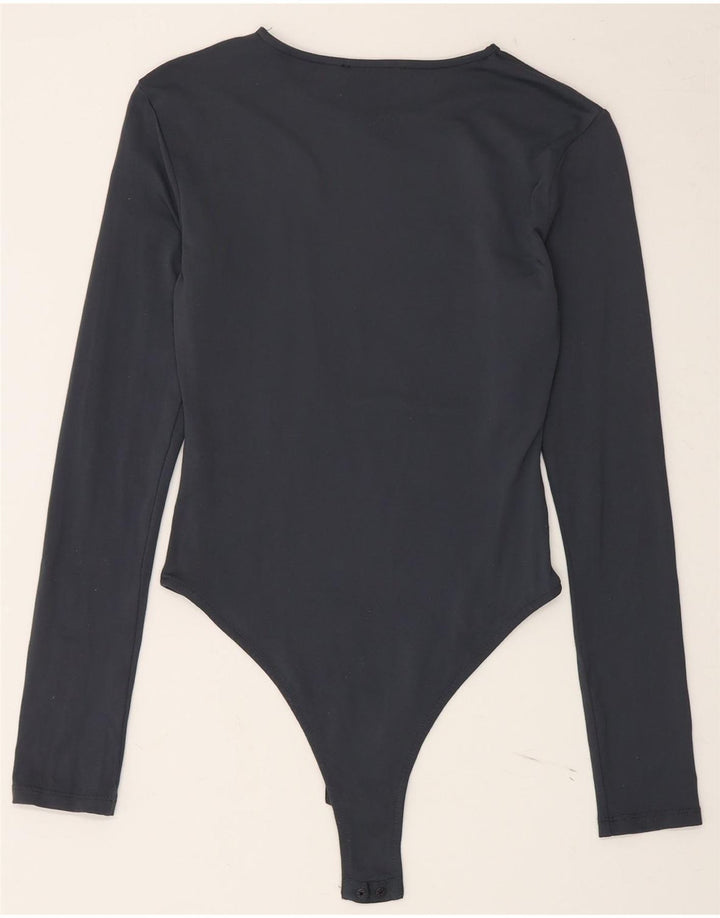 ZARA Womens Long Sleeve Bodysuit UK 8 Small Grey Polyamide Vintage Zara and Second-Hand Zara from Messina Hembry 