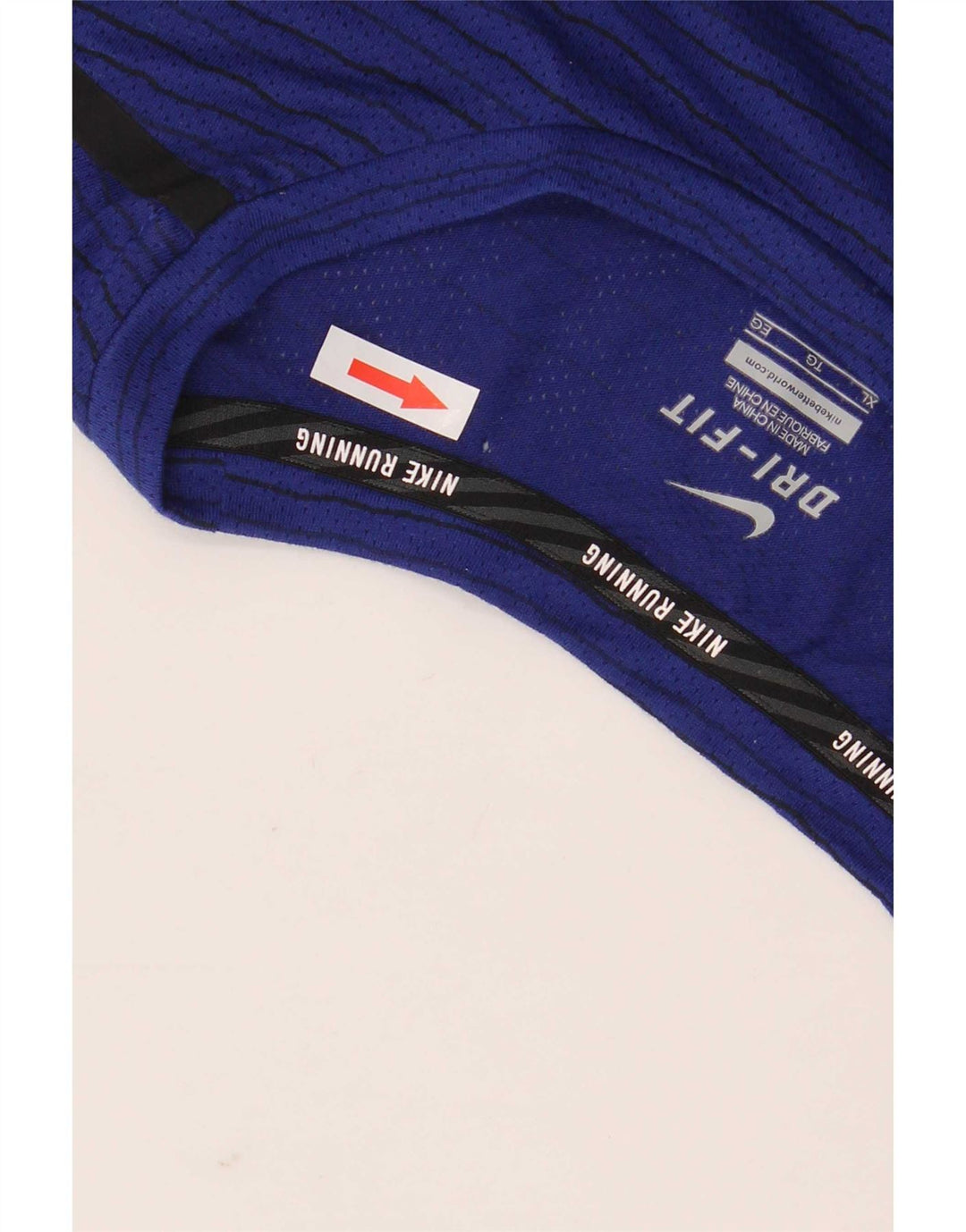 Męski T-shirt Nike Dri Fit Top XL, poliester w granatowe paski