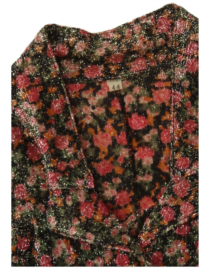 Damska bluzka koszulowa w stylu vintage IT 44 Średnia wielokolorowa w kwiaty