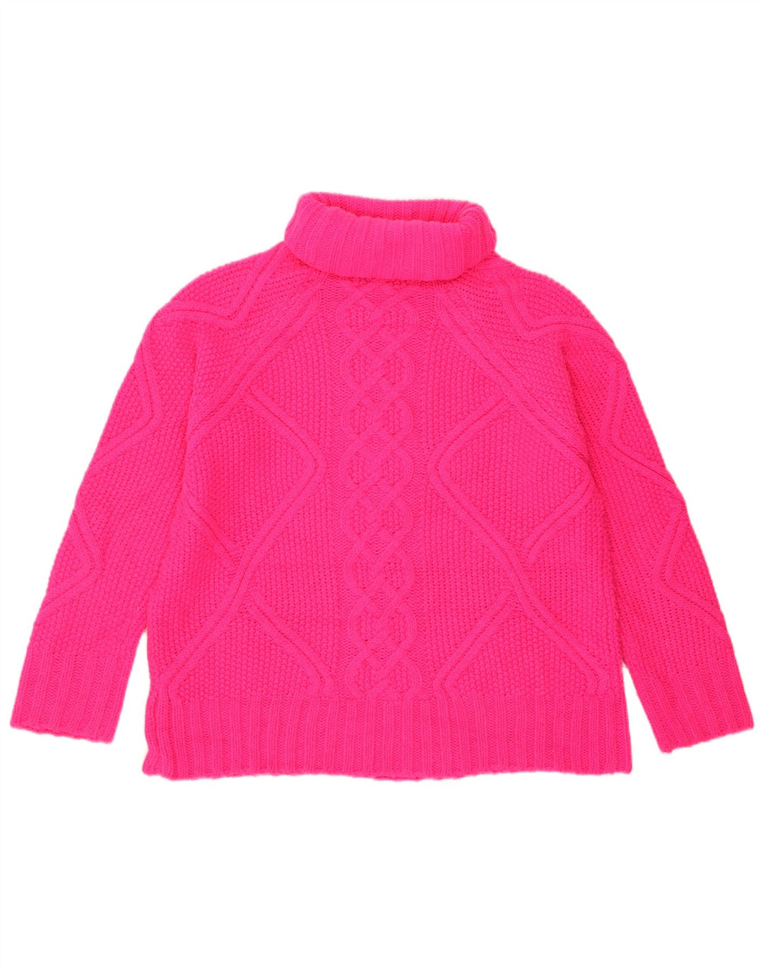 Damski sweter oversize Oasis z golfem UK 10, mały, różowy, akrylowy
