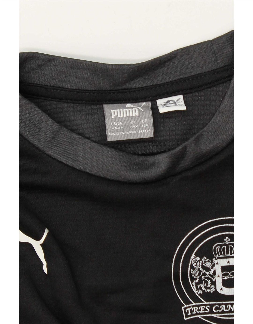 Chłopięca koszulka z grafiką Puma z długim rękawem, 7-8 lat, czarna, z blokami kolorów