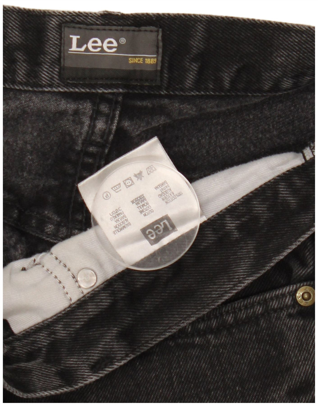 Męskie jeansy Lee Brooklyn Straight W34 L31, czarne, bawełniane