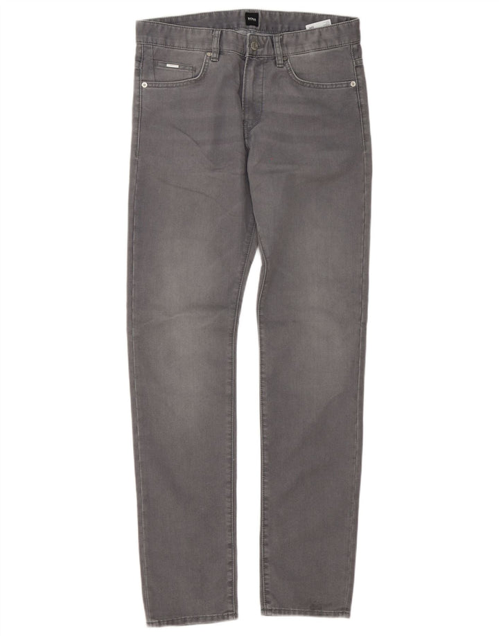 Męskie jeansy slim fit Hugo Boss W30 L32 Szara bawełna