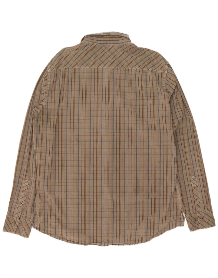Męska koszula o regularnym kroju Marlboro Classics 2XL, bawełniana krata khaki