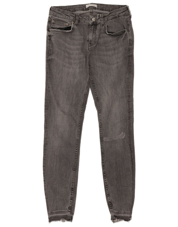 Damskie jeansy skinny Zara EU 42 Large W32 L28 Szara bawełna