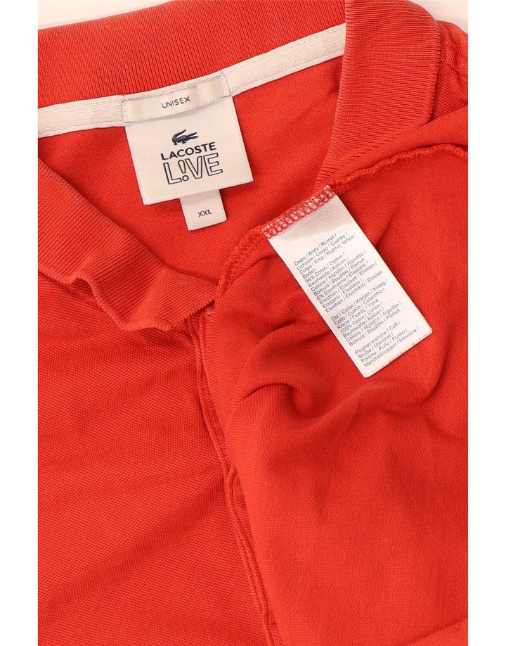 Męska koszulka polo Lacoste 2XL, czerwona, bawełniana