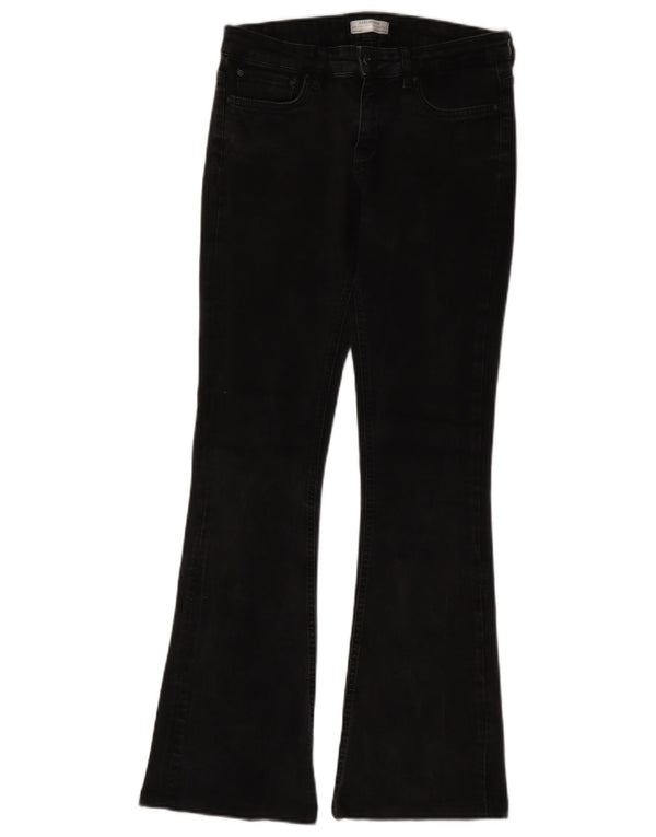 Damskie jeansy rozkloszowane Zara EU 38 Small W28 L31 Czarna bawełna