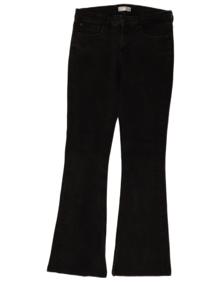 Damskie jeansy rozkloszowane Zara EU 38 Small W28 L31 Czarna bawełna