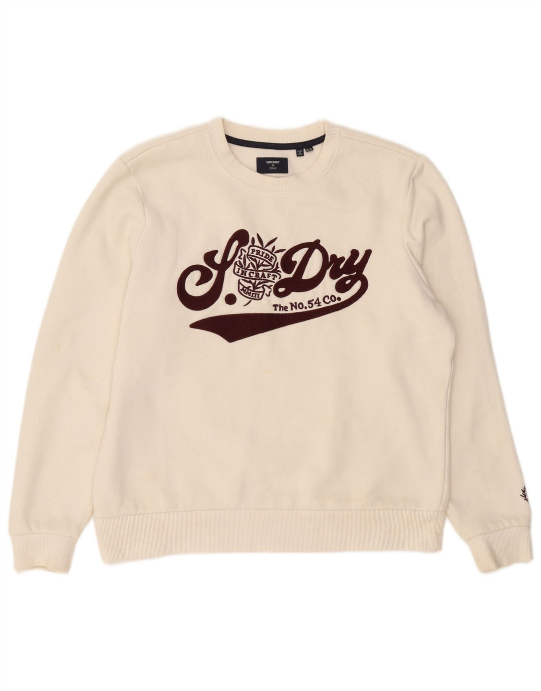 Damski sweter oversize Superdry Graphic UK 12, średni biały