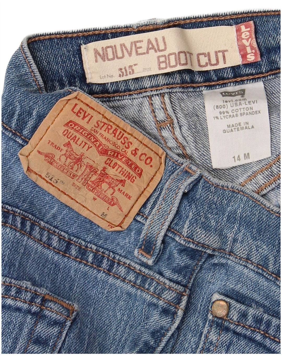 Dżinsy damskie LEVI'S 515 Nouveau Bootcut US 14 XL W34 L31 Niebieskie