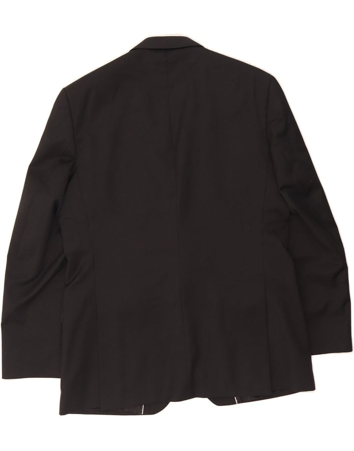 PIERRE CARDIN Mens Regular Fit 2 Button Blazer Jacket UK 42 XL Black Wool Vintage Pierre Cardin and Second-Hand Pierre Cardin from Messina Hembry 