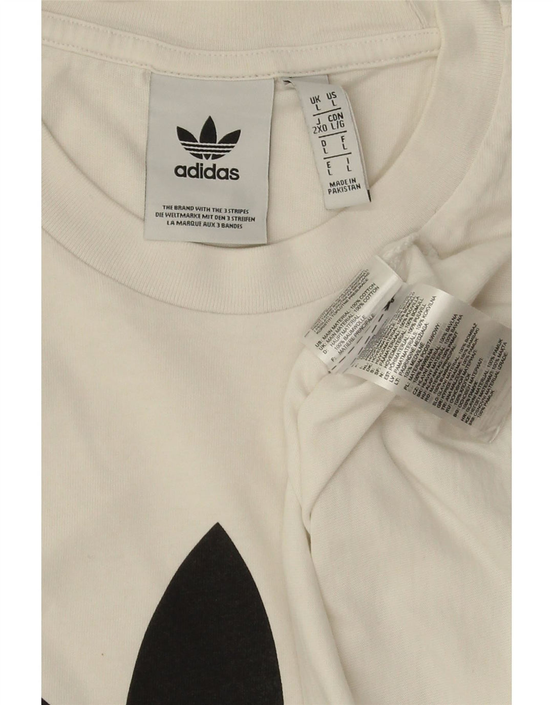Męska koszulka z grafiką ADIDAS, duża, biała, bawełniana