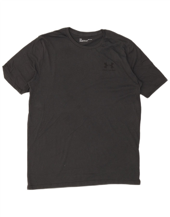 UNDER ARMOUR Męski T-shirt Top, duży, szary, bawełniany