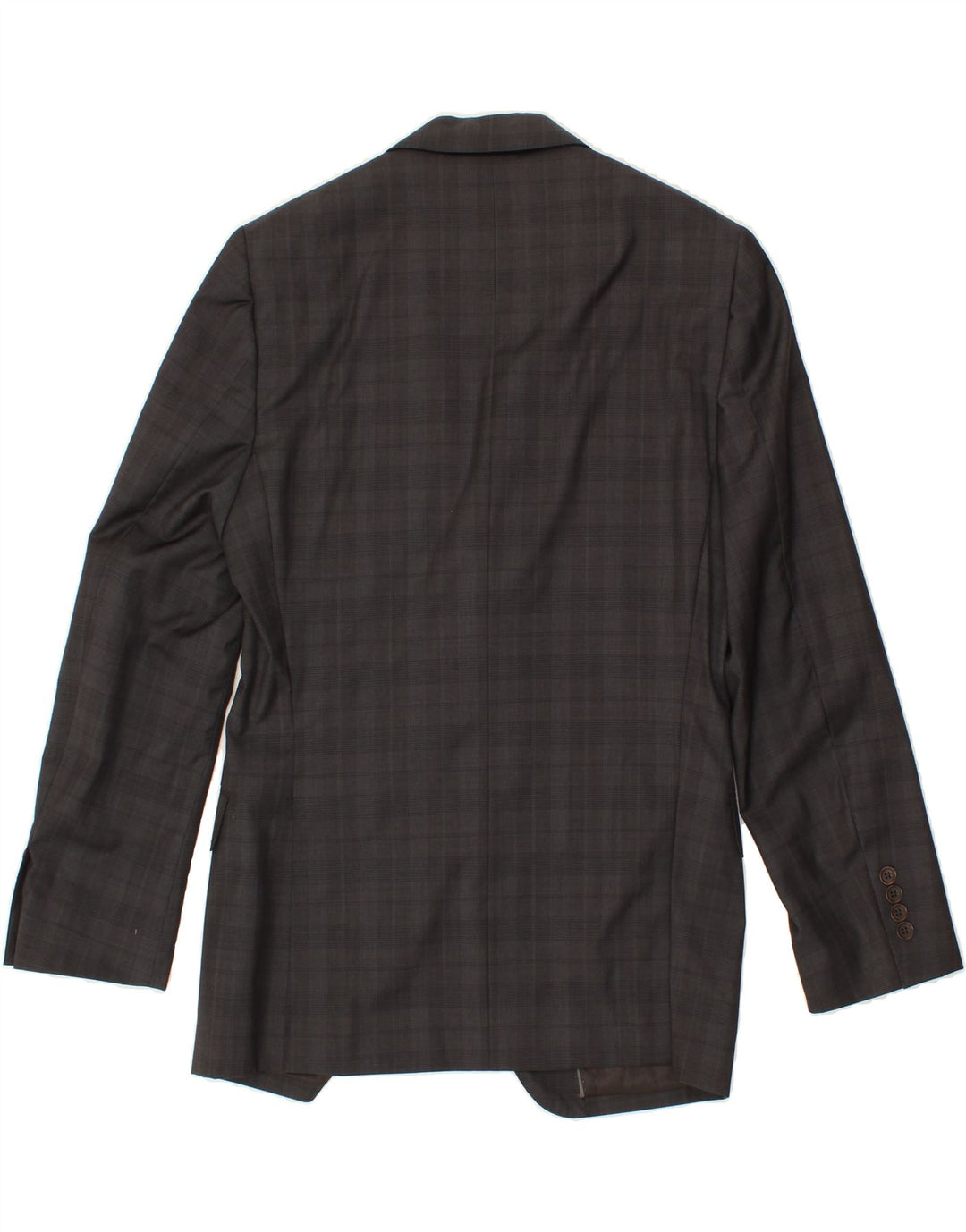 DKNY Mens 2 Button Blazer Jacket UK 38 Medium Grey Check Wool Vintage Dkny and Second-Hand Dkny from Messina Hembry 