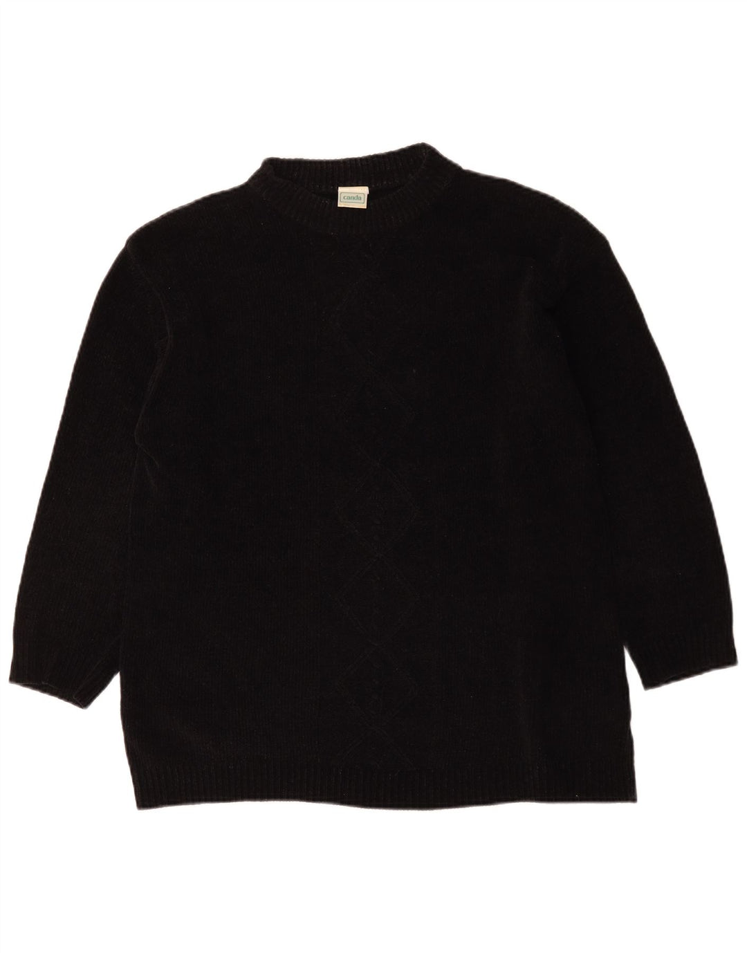 Damski sweter oversize z golfem Canda UK 14/16 Średni czarny