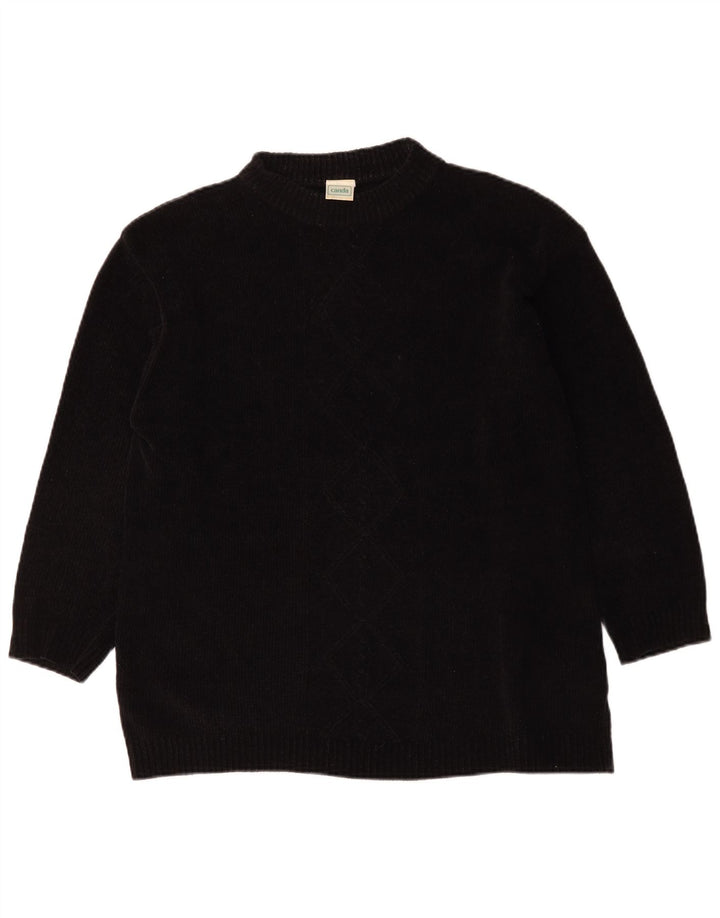 Damski sweter oversize z golfem Canda UK 14/16 Średni czarny