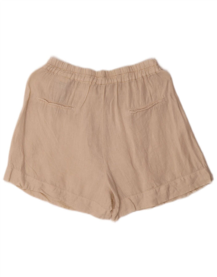 Damskie spodenki codzienne Zara Medium W28 w kolorze złamanej bieli, lniane