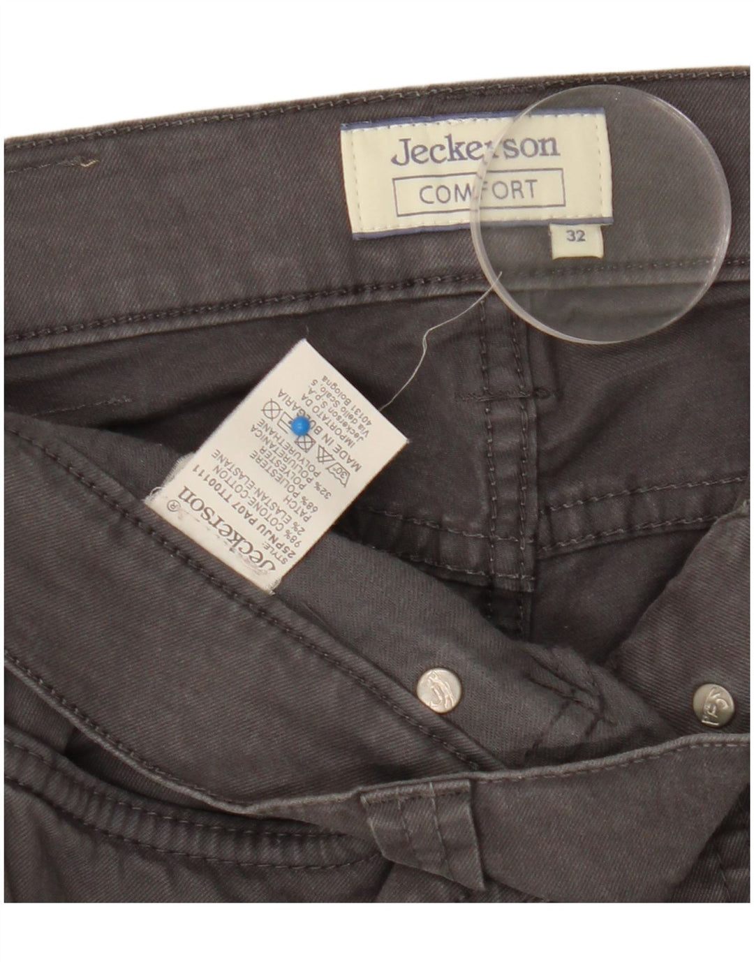 Jeansy damskie Jeckerson W32 L31 Szara bawełna