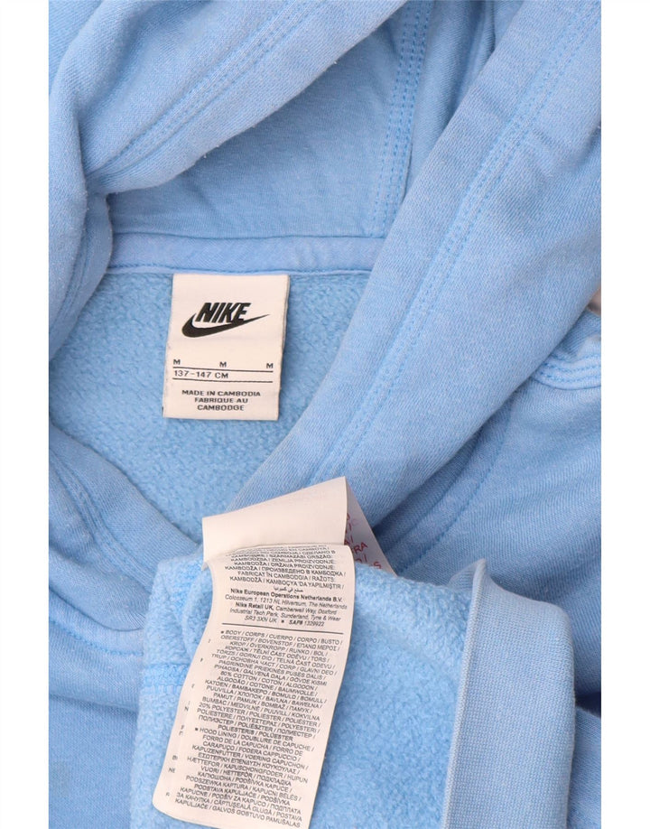 Chłopięcy sweter z kapturem Nike 10-11 lat, średni niebieski, bawełniany