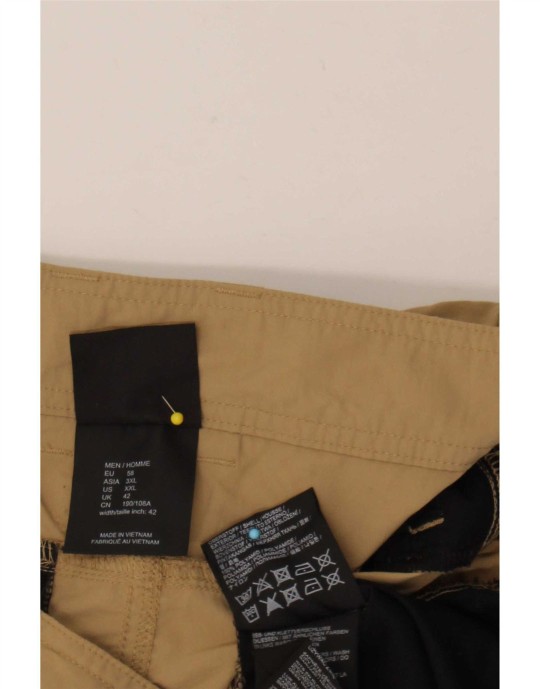 Męskie spodenki cargo Jack Wolfskin W42 2XL beżowy poliamid