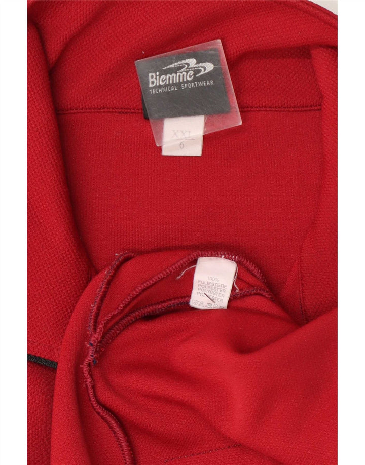 Biemme Męska bluza dresowa Top Jacket 2XL Czerwony poliester