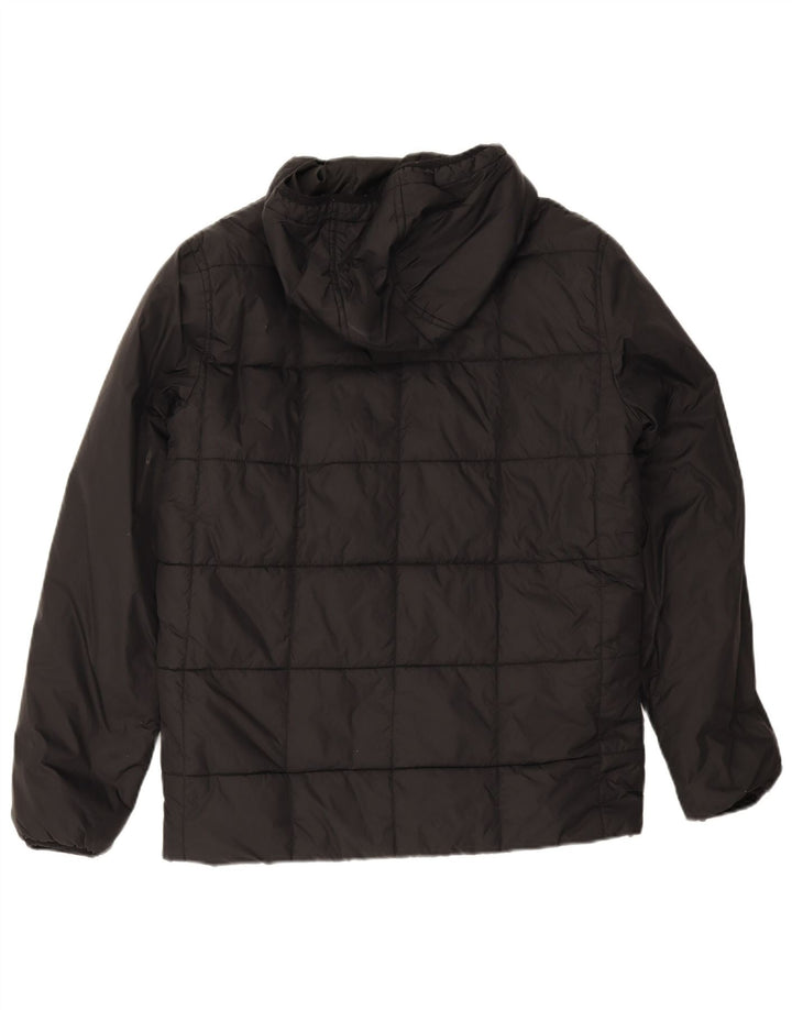 JACK & JONES Mens Hooded Padded Jacket UK 38 Medium Black Nylon
