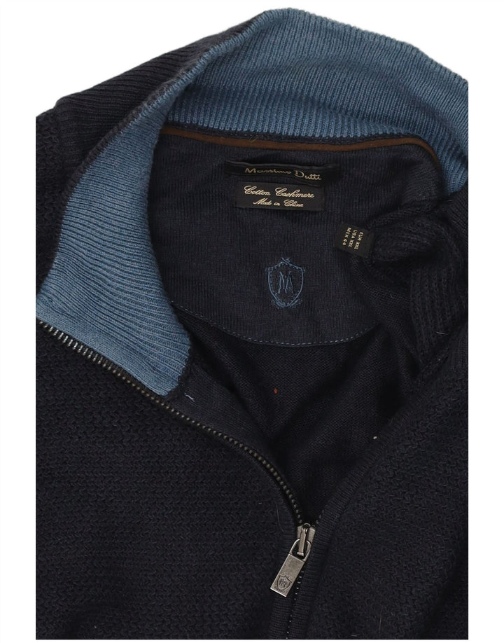 Męska kurtka dresowa Massimo Dutti 2XL granatowa, bawełniana